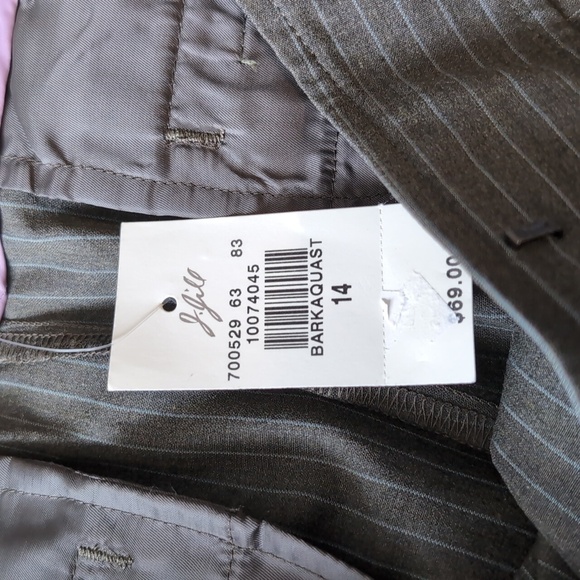 NWT! J Jill Pants Striped Stretch Comfort Cropped Wide Leg Capri SZ 14 - Picture 12 of 14